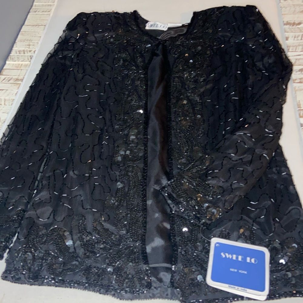 Vintage Sweelo Beaded Evening Jacket ladies size 6-8 Tags attached still